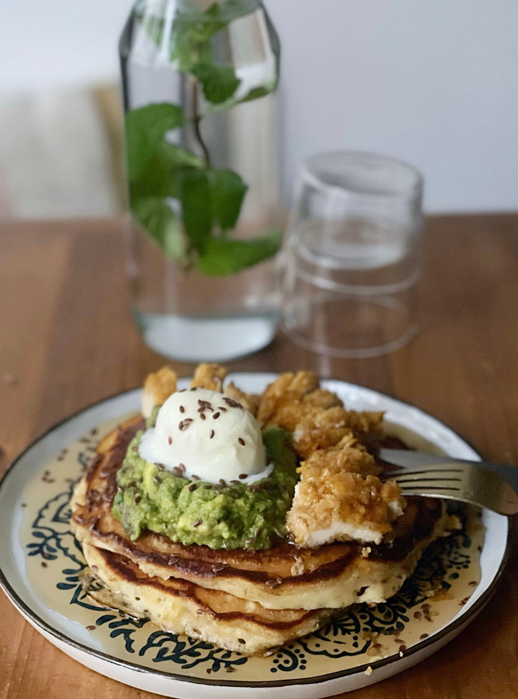 Fluffy Pancake salé Crispy Chicken