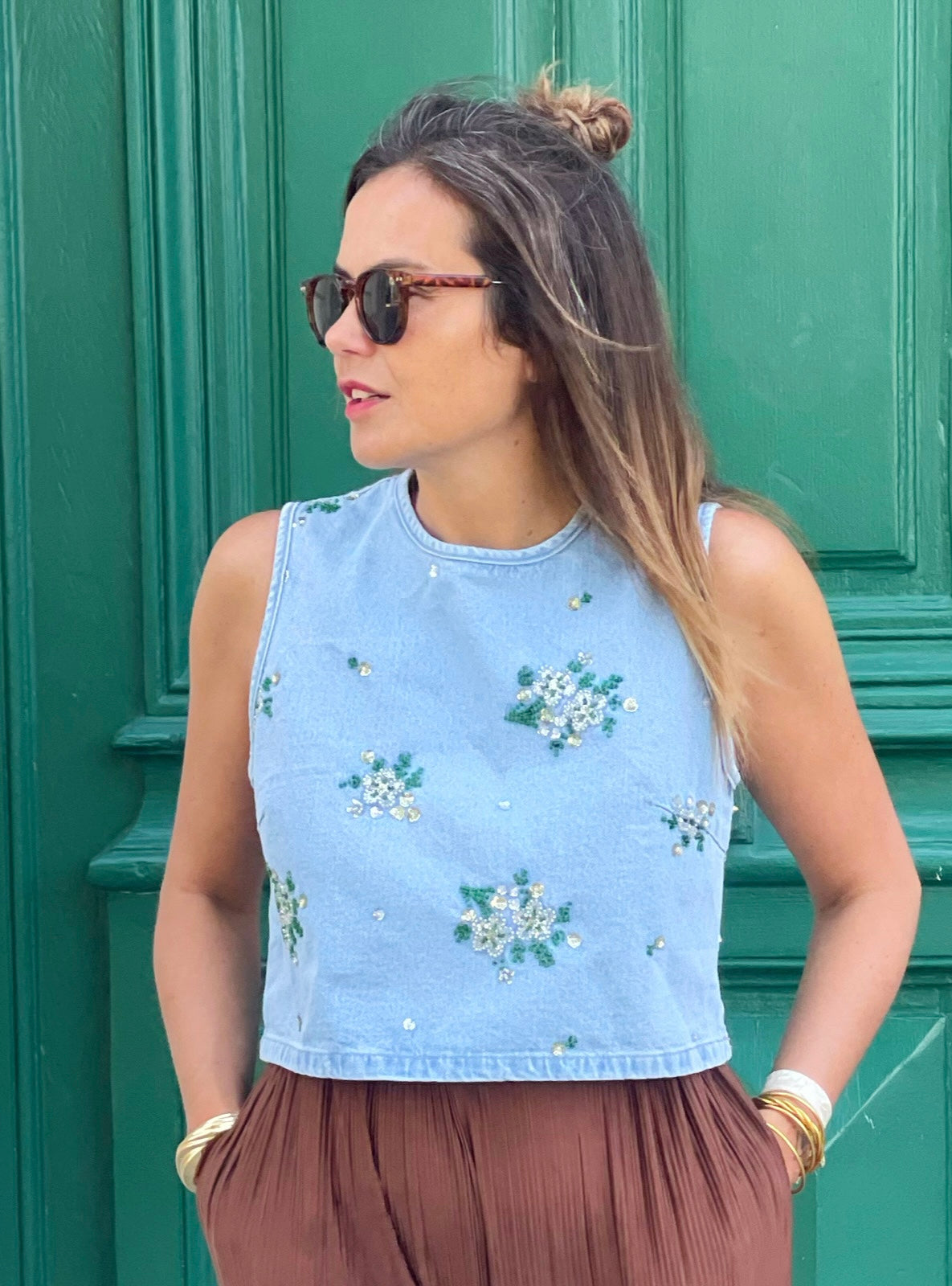 Top nysiros - denim claire