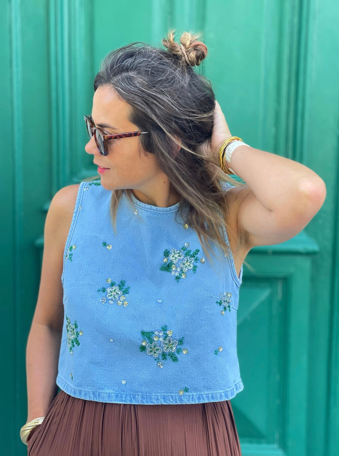 Top nysiros - denim claire