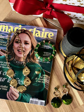 Charger l'image dans la galerie, Boucles d'oreilles Dahlia vertes