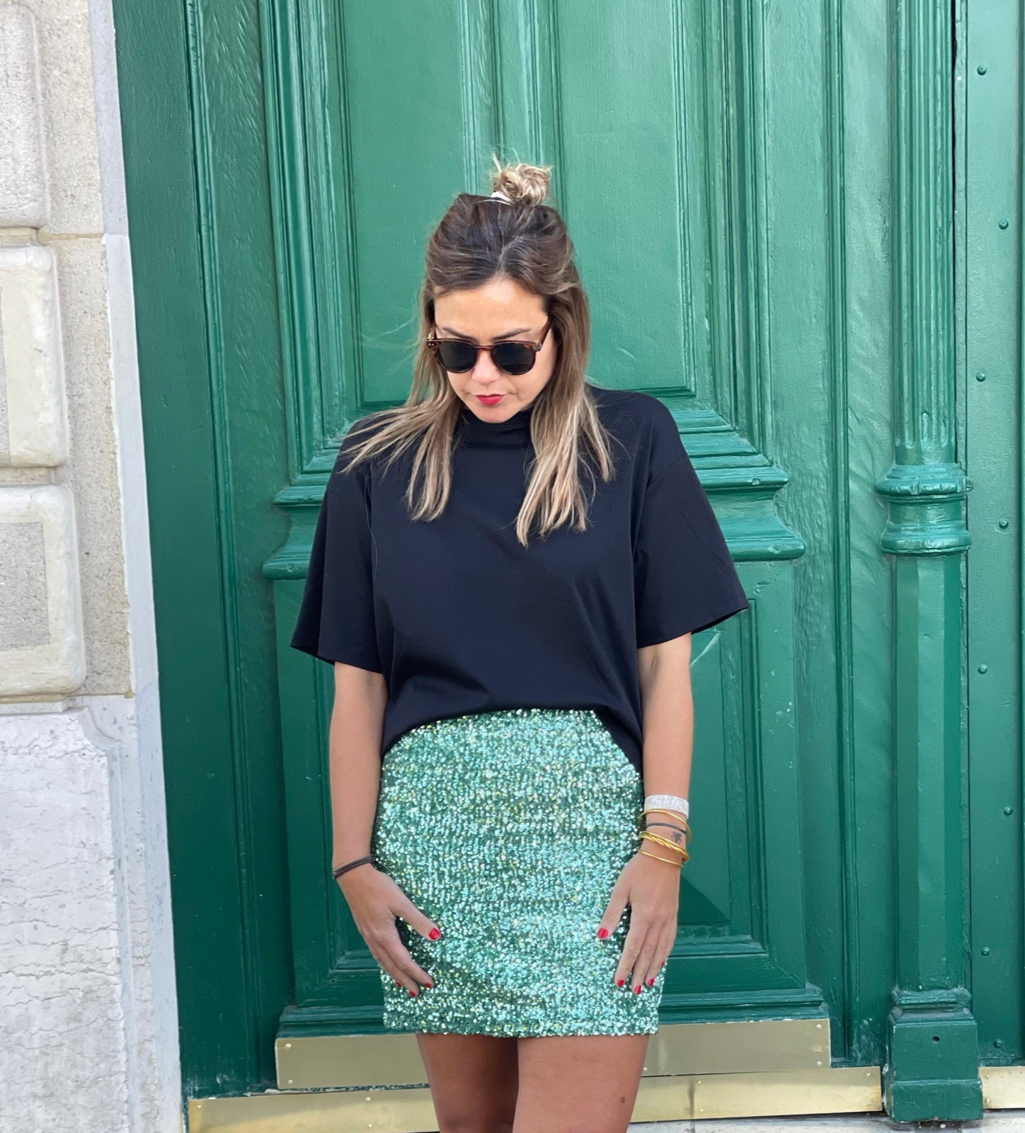 Jupe-Jen-verte-jupe-courte-à-sequin-verte-Mylo-concept-store-paris-17