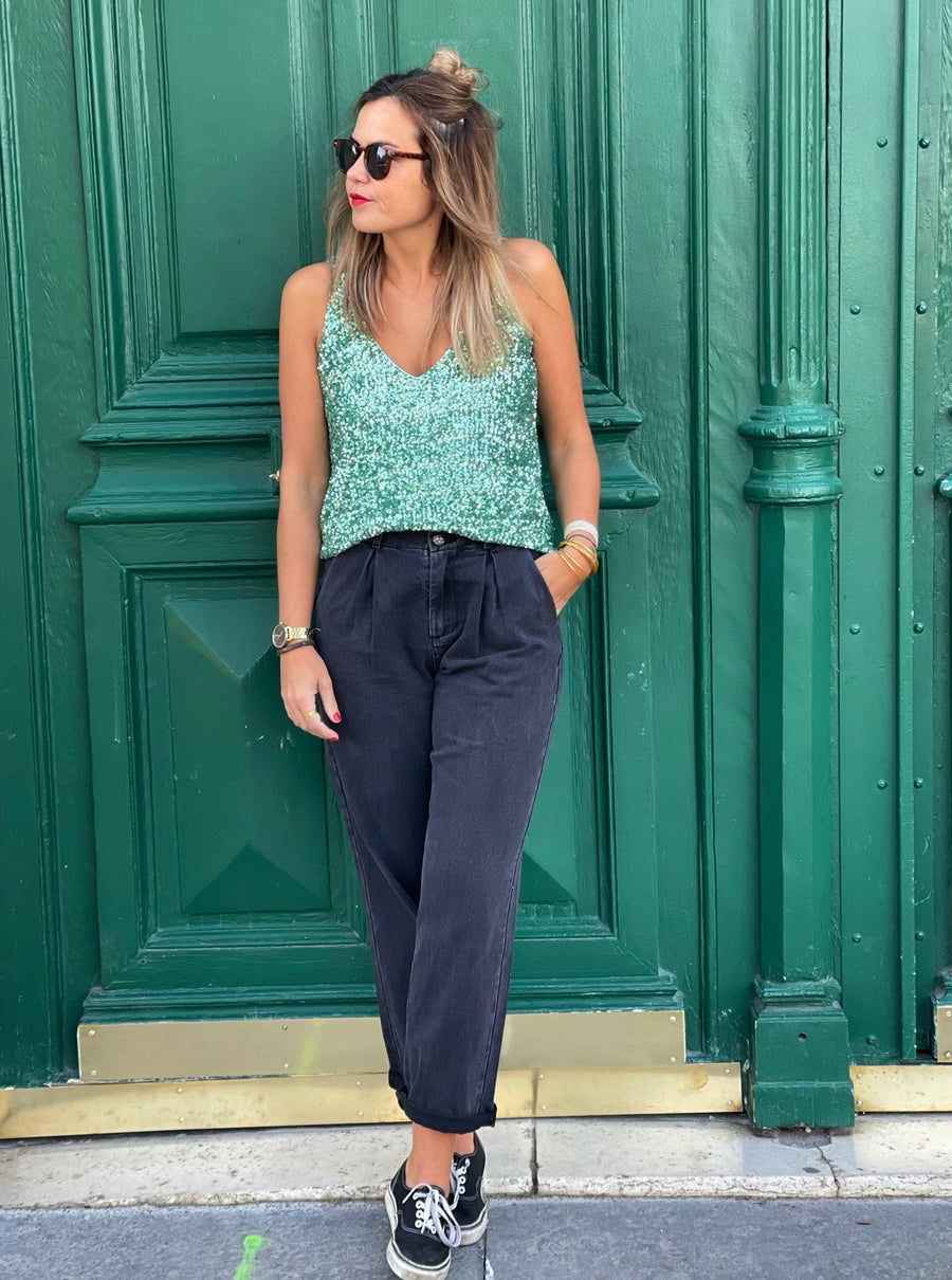 LAURE_MAX-Top-Tuba-vert-débardeur-sequins-Mylo-concept-store-paris-batignolles