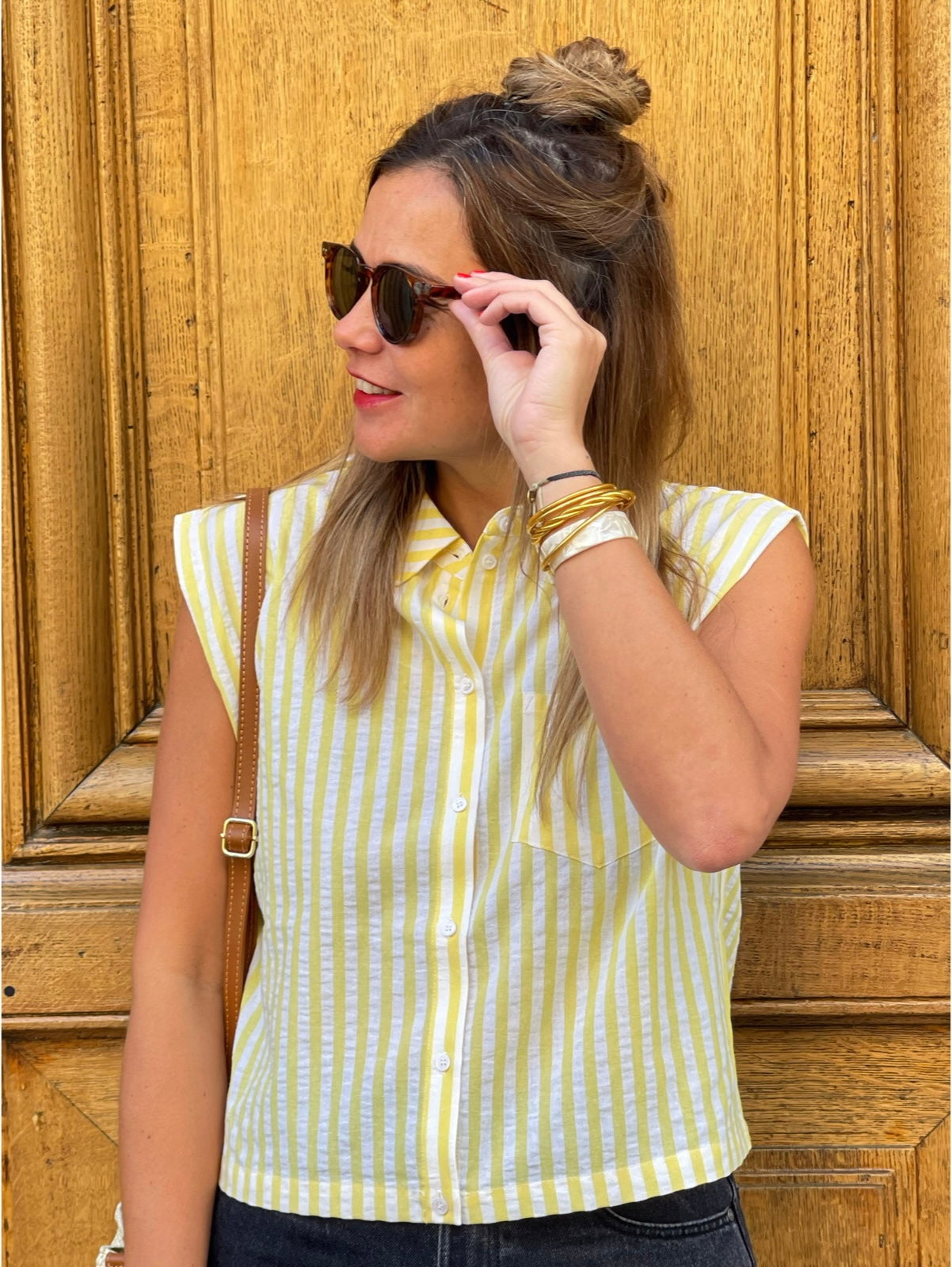LAURE+MAX-chemise-clipper-jaune-rayée-Mylo-concept-store-paris 