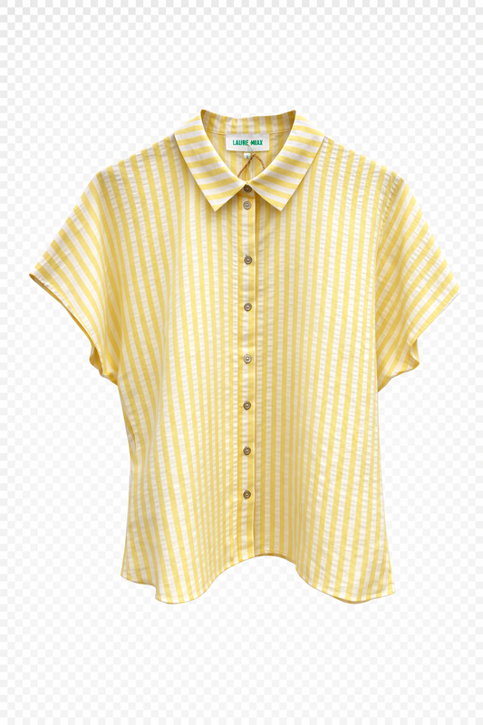 Chemise caraibes rayé jaune