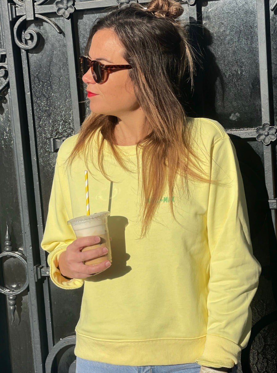 Sweat nir jaune