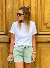 Charger l&#39;image dans la galerie, Short-Mykonos-short-blanc-rayures-vertes-Mylo-concept-store-paris-17