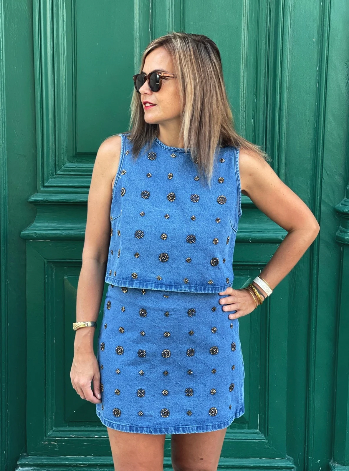 Jupe Tenerife – Denim Brodé