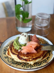 Fluffy Pancake salé salmon