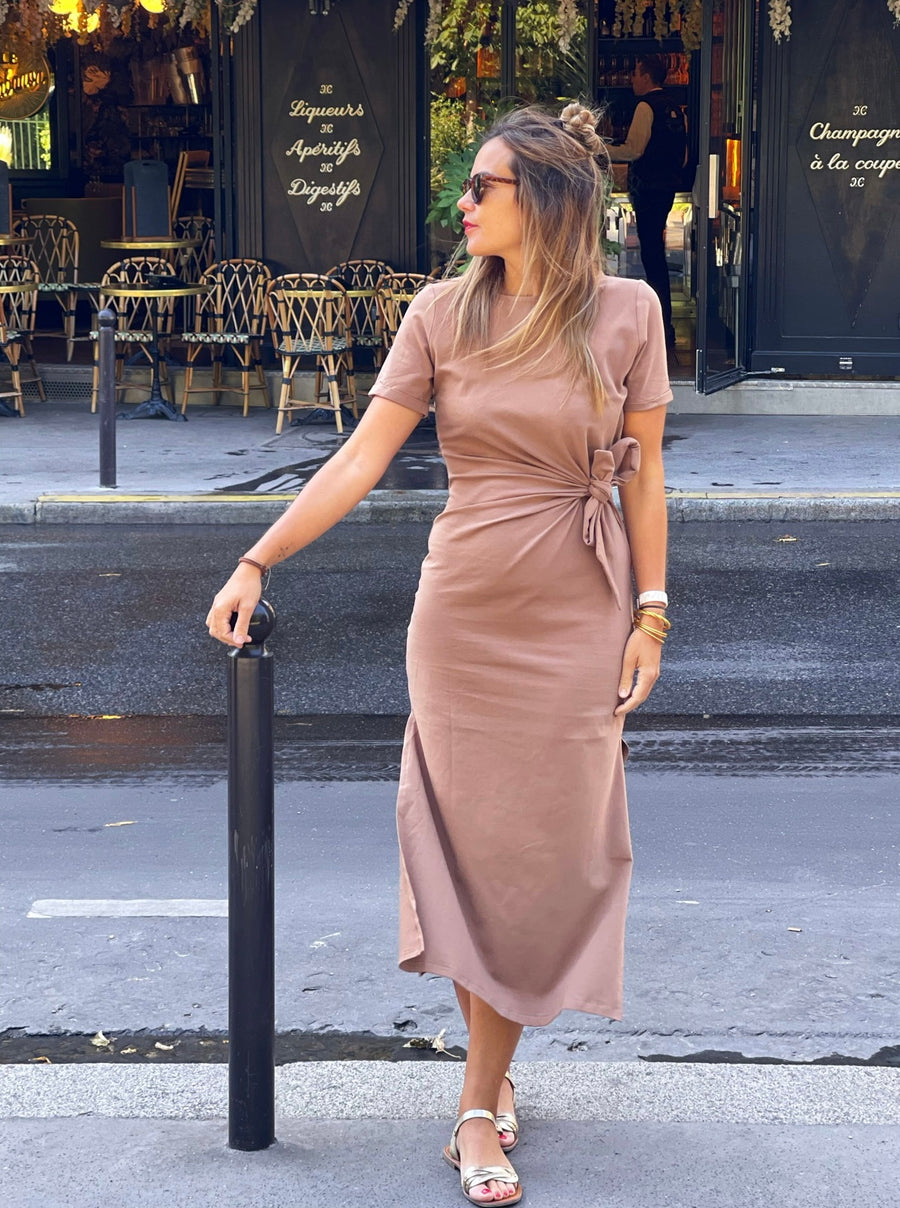 Robe Maeva longue chocolat
