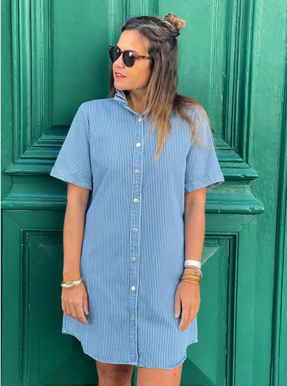 Robe iris Bleu