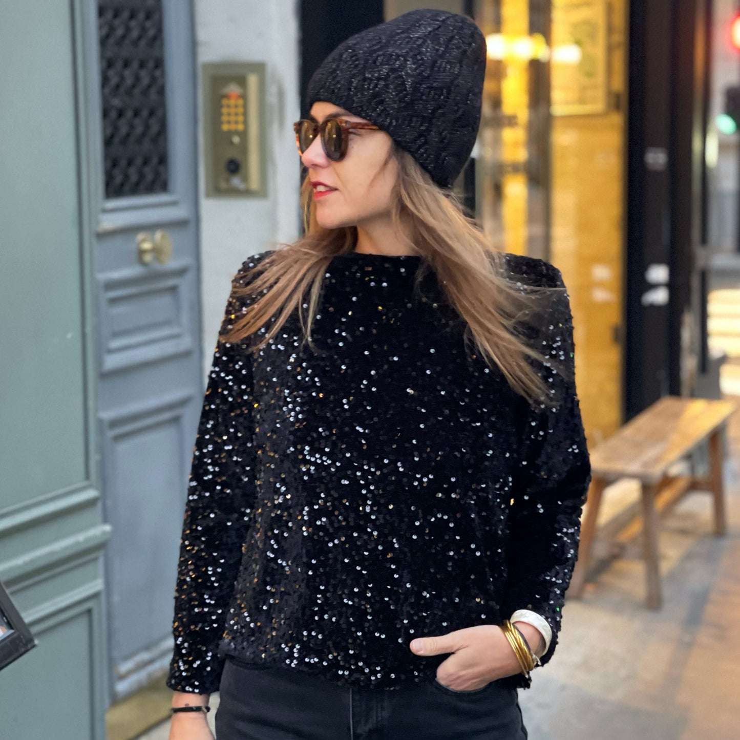 Blouse elvira noir