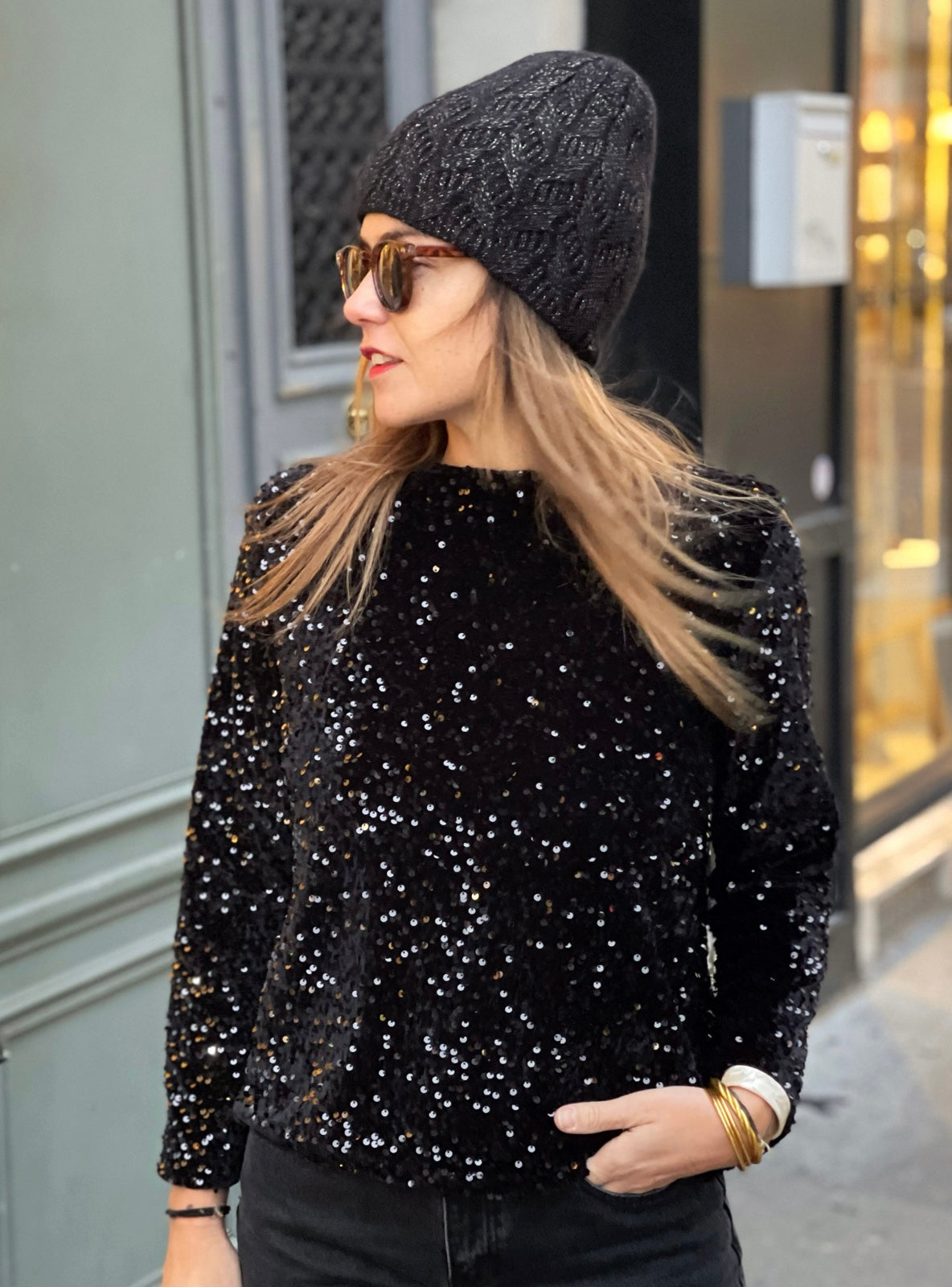 Blouse elvira noir