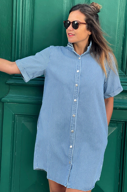 Robe iris Bleu