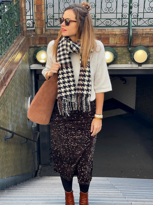 Jupe brooklyn marron