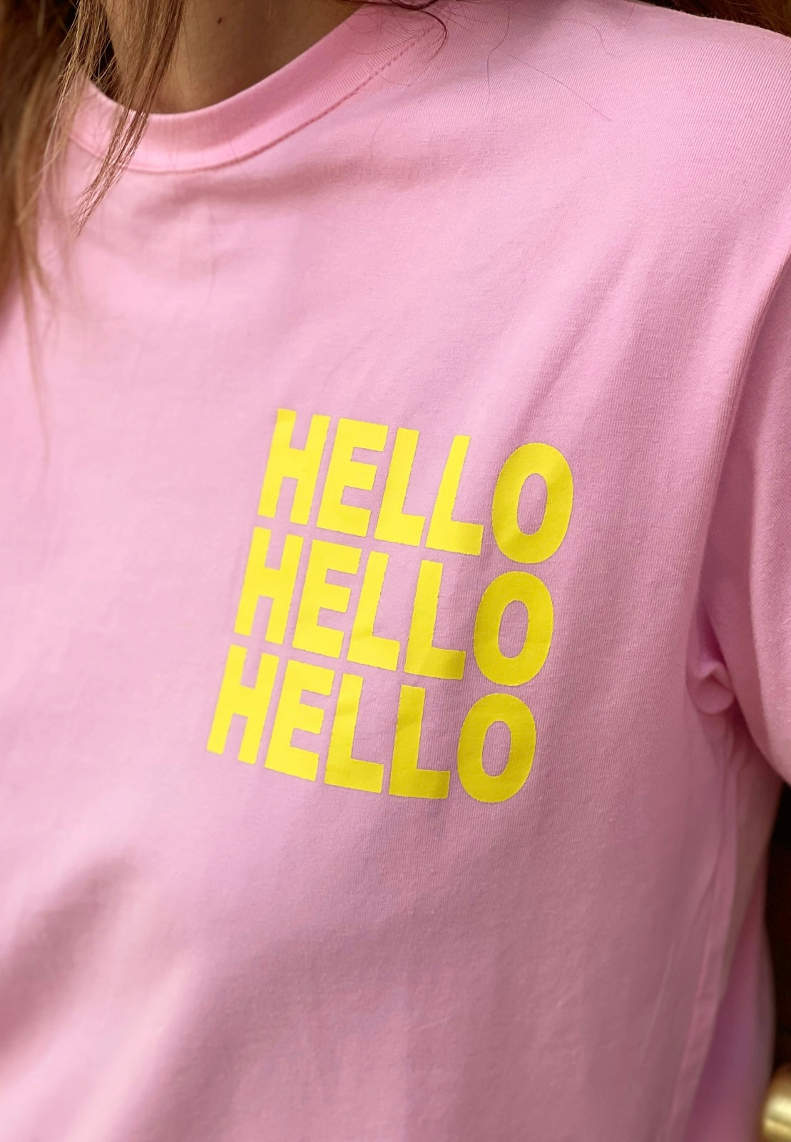 T-shirt Hello - Rose