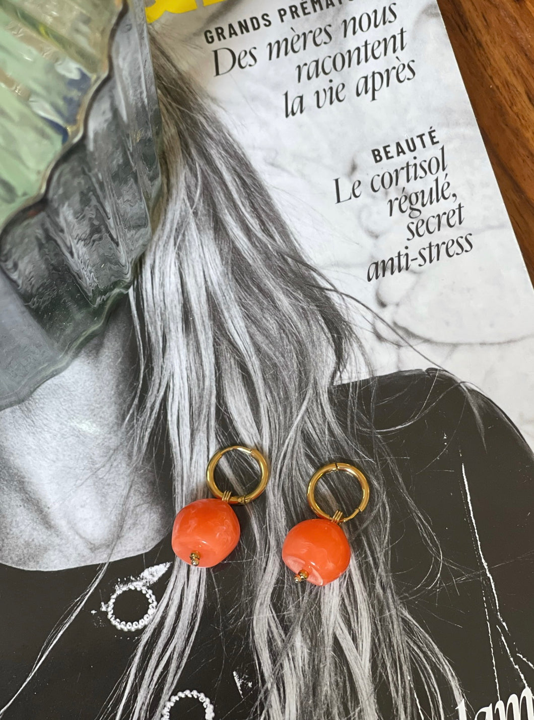 Boucles d'oreilles Rhodes Orange