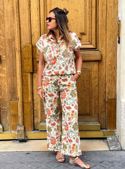 Pantalon Maëlle-imprimé floral