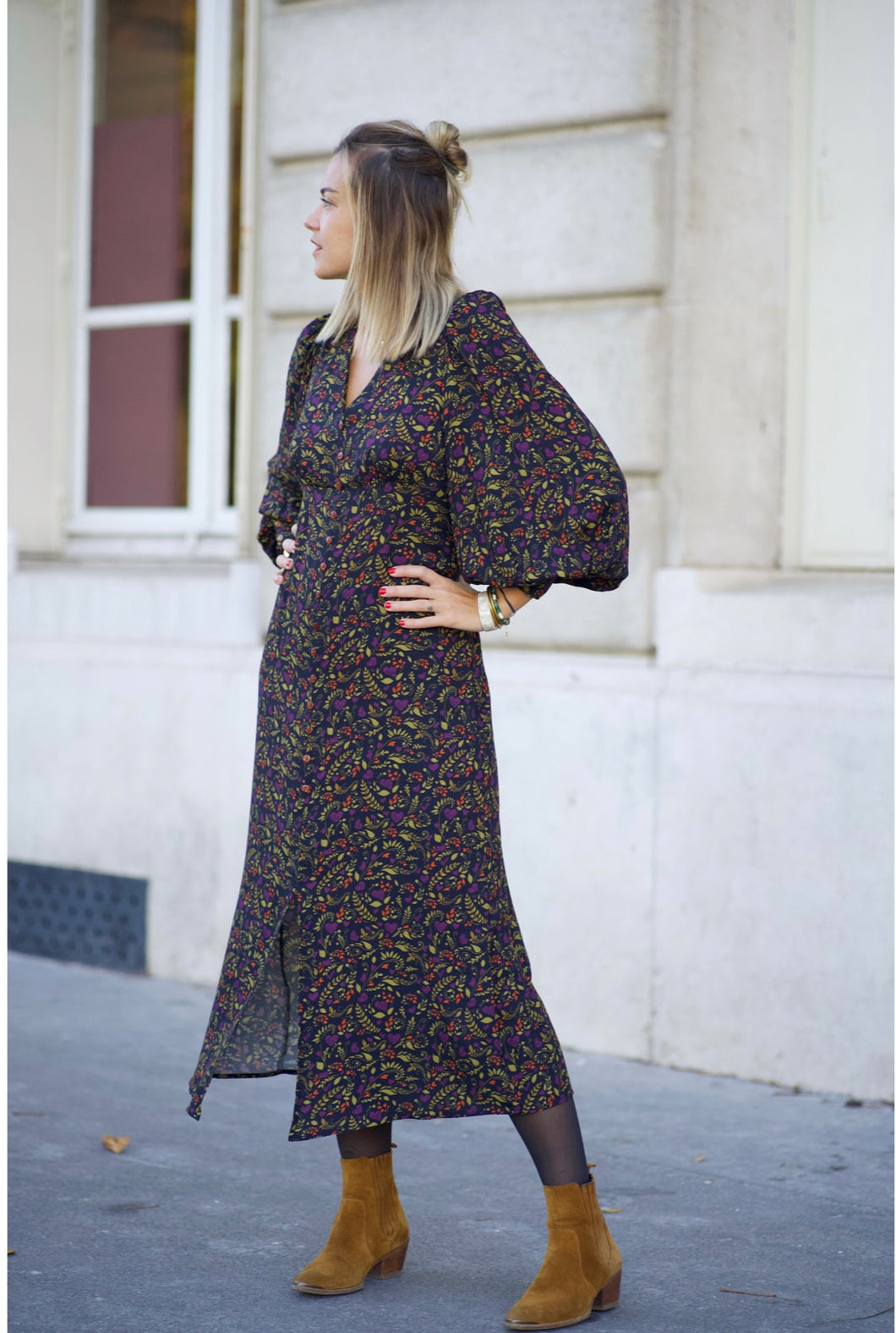 Robe Love Print - Bordeaux